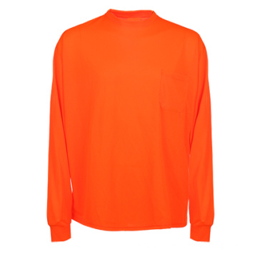 Orange Cheap Safety Reflective Long Sleeve Polo T Shirt